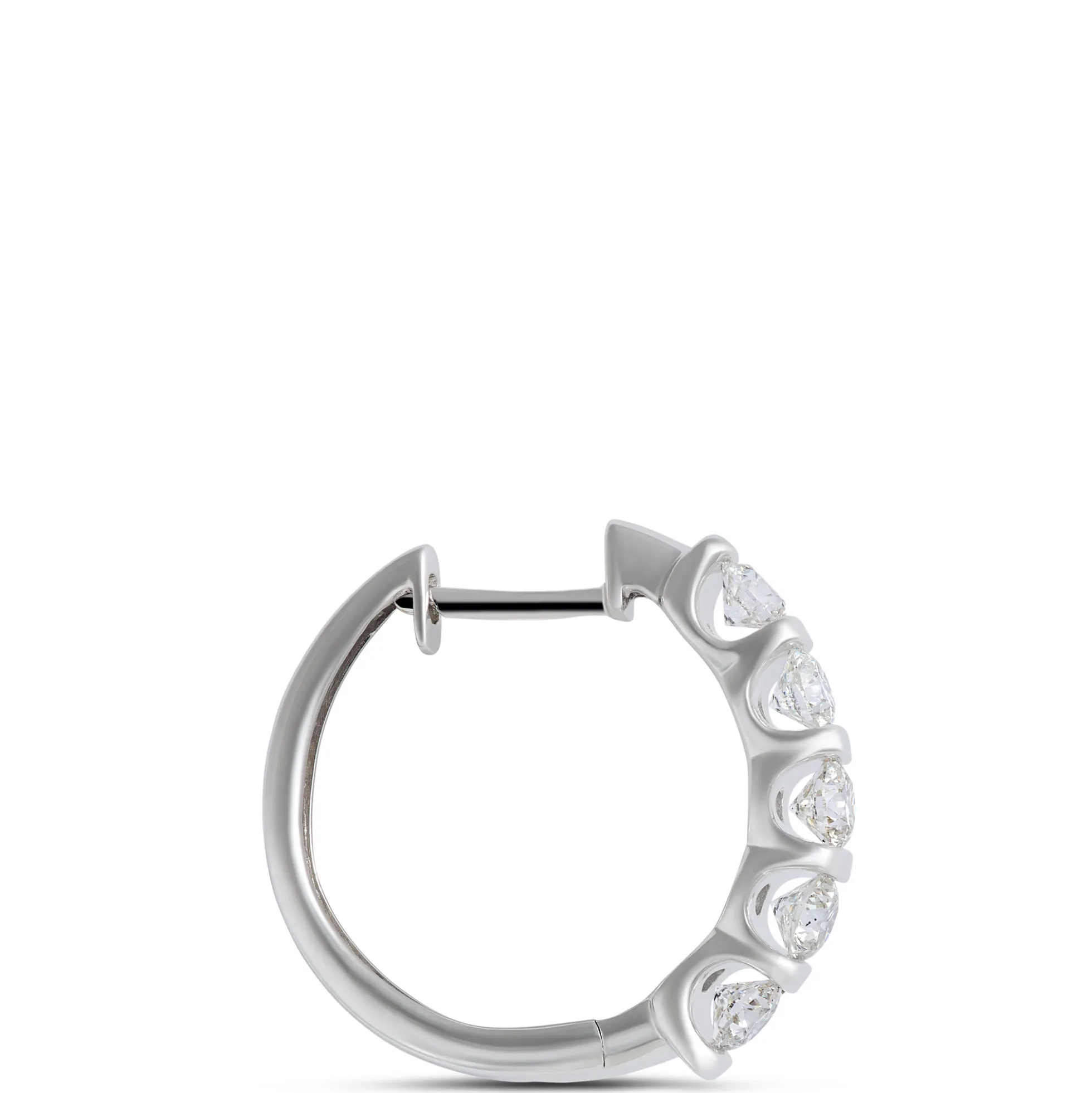 22MM Diamond Hoops, 14K White Gold