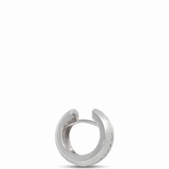 15.8MM Diamond Hoops, Sterling Silver