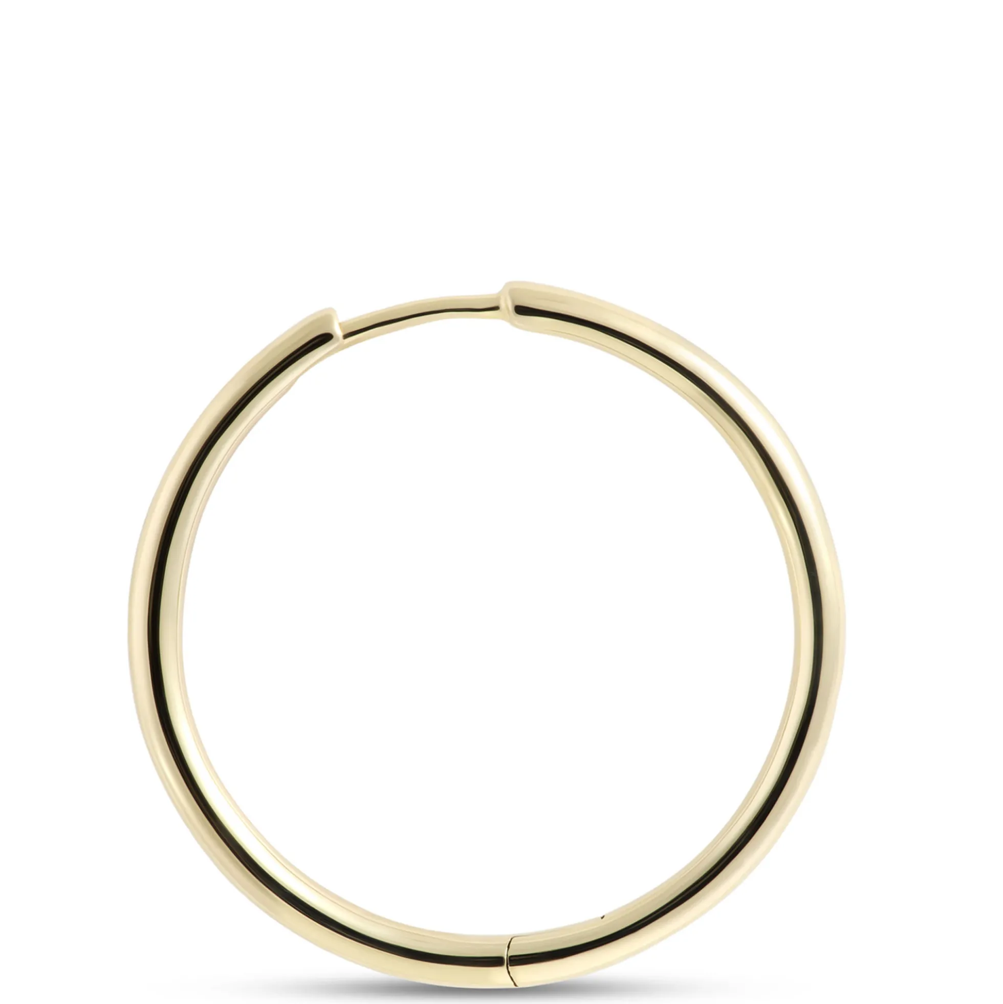 25MM Hinged Hoop Earrings, 14K Yellow Gold