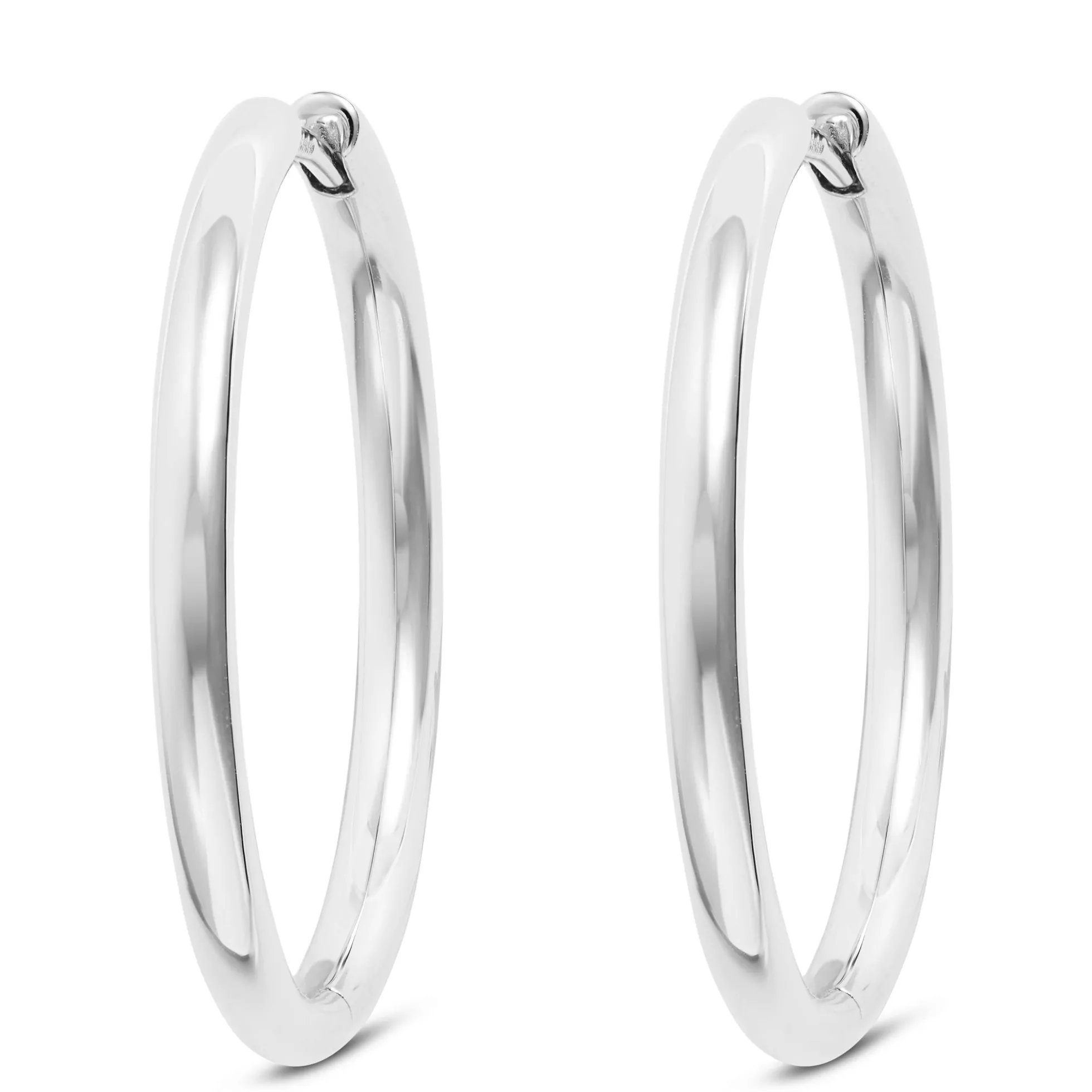 30MM Hoop Earrings in Sterling Silver