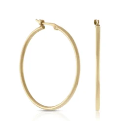 30MM Hoop Earrings, 14K Yellow Gold