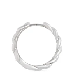 17MM Linked Hoop Earrings, Sterling Silver