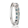 12.7MM Oval Blue Topaz Hoop Earrings 14K