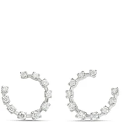 11MM Round Diamond Front to Back Earrings