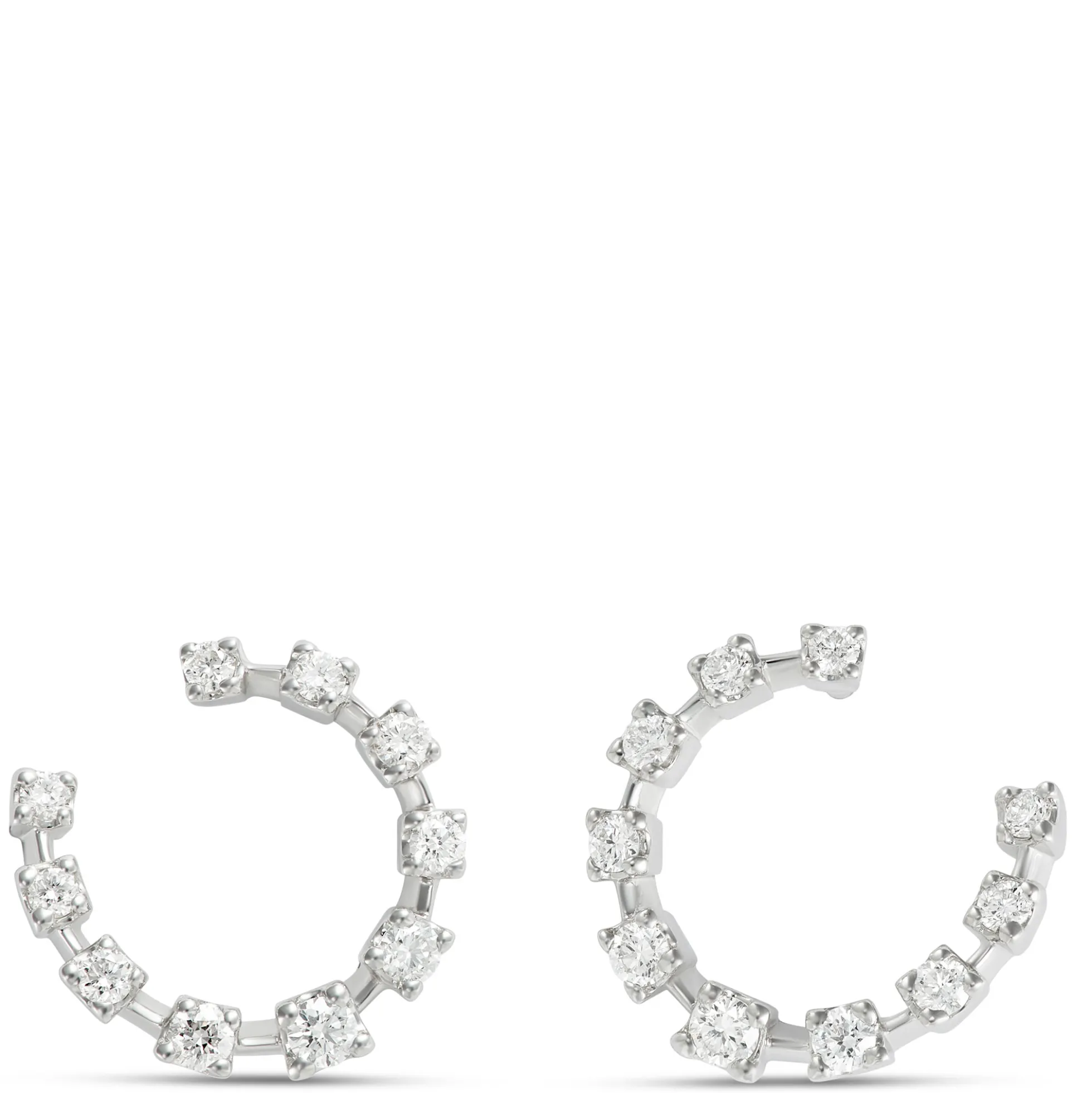 11MM Round Diamond Front to Back Earrings