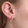 25MM Smooth Hoop Earrings 14K