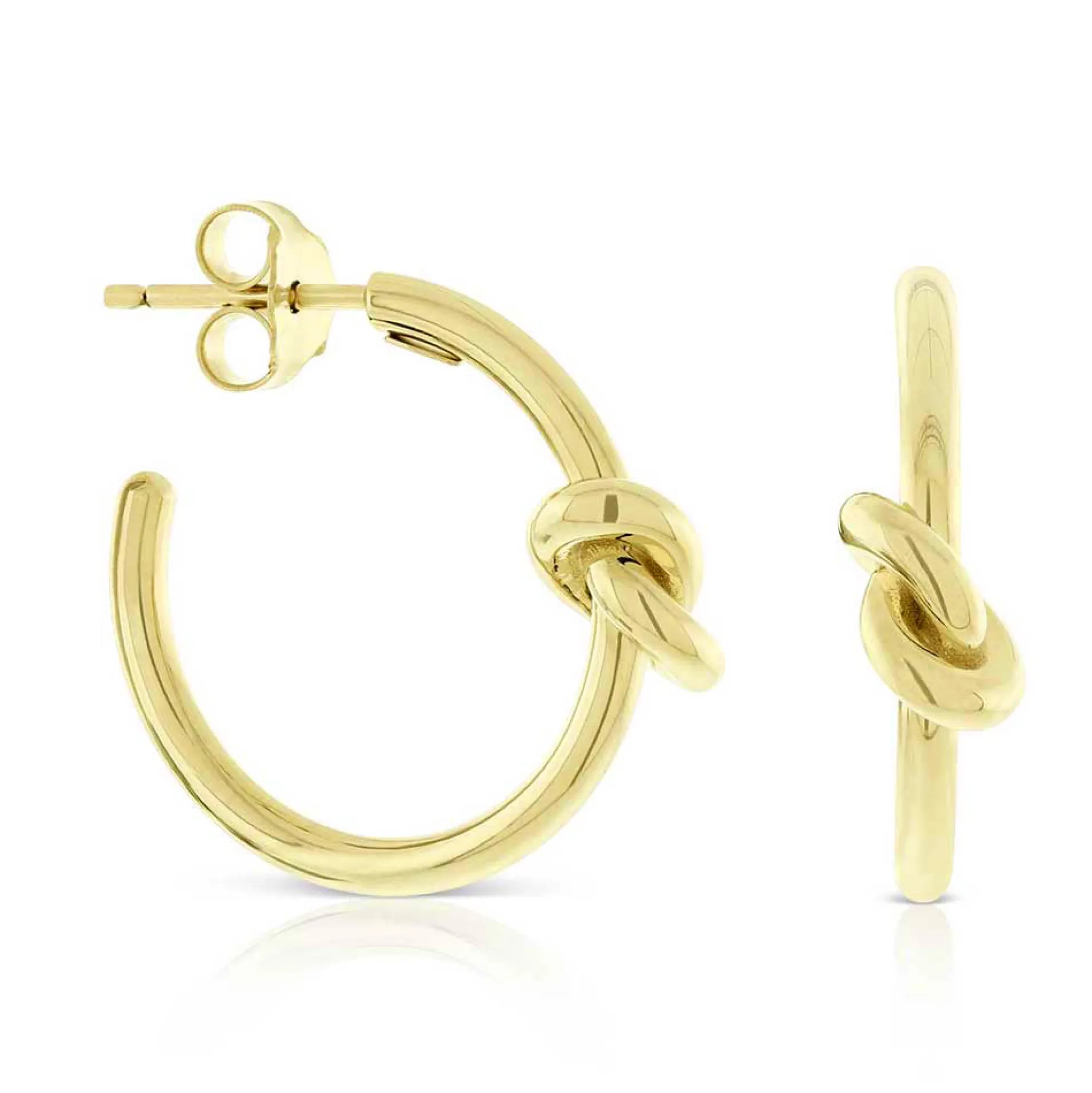 20MM Toscano Love Knot Hoop Earrings 14K