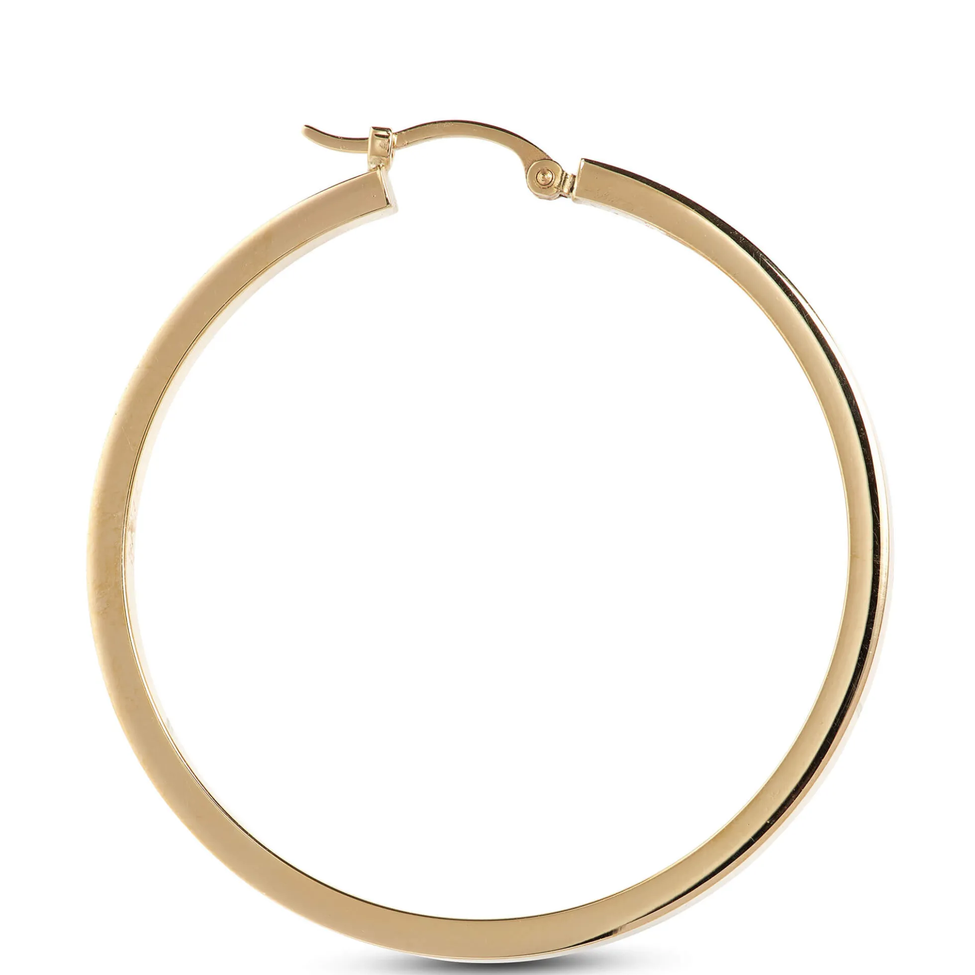 40MM Tube Hoop Earrings, 14K Yellow Gold