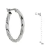 18MM Twisted Hoop Earrings, 14K White Gold