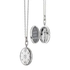 Monica Rich Kosann Oval Mosaic Locket, Sterling Silver