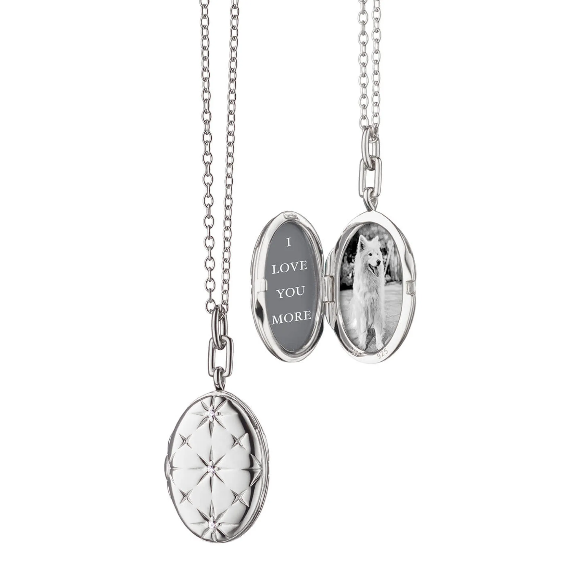 Monica Rich Kosann Oval Mosaic Locket, Sterling Silver