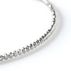 Mooncut Bead Bracelet, 14K White Gold