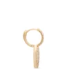 Oblong Pave Diamond Earrings, 14K Yellow Gold