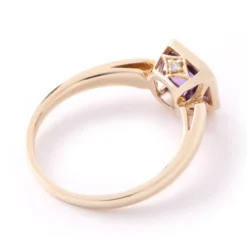 Octagon Amethyst Ring, 14K Yellow Gold
