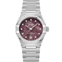 OMEGA Constellation Steel on Steel Purple Dial Watch, 29mm