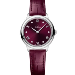 OMEGA De Ville Prestige Red Dial Watch, 27.5mm