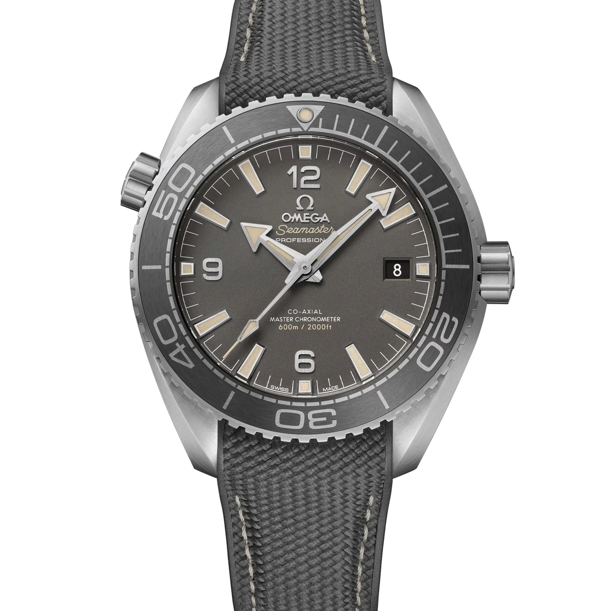 OMEGA Seamaster Planet Ocean 600M Steel on Rubber Strap Blue Dial Watch, 43.5mm