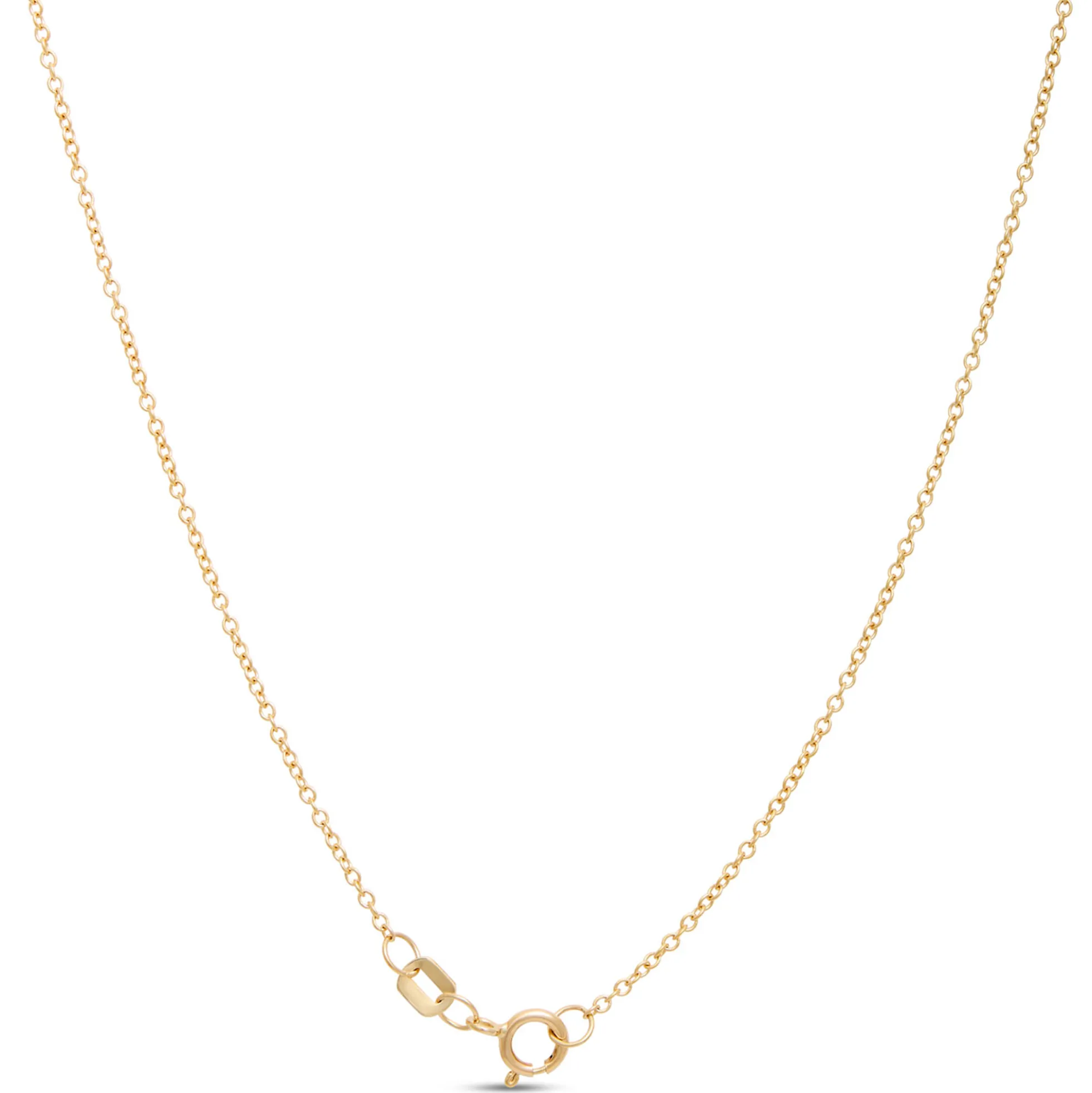 Open Center Circle Pendant with Diamonds, 1 Carat, 14K Yellow Gold