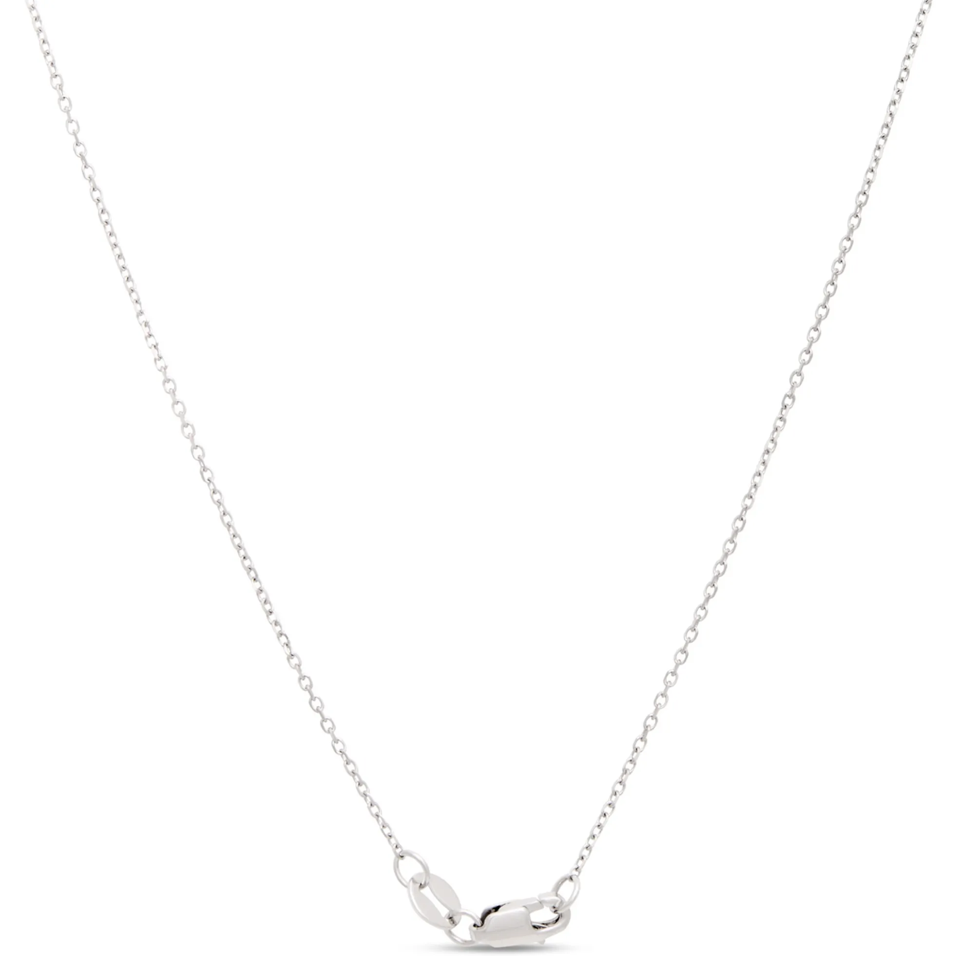 Oval Aquamarine Pendant, 14K White Gold