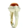 Oval Citrine Cabochon Ring, 14K Yellow Gold