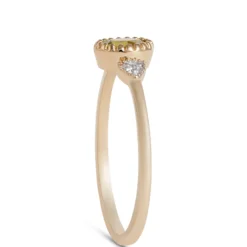 Oval Cut Peridot and Diamond Ring, 14K Yellow Gold