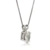 Oval Diamond Pendant, ½ Carat Total Weight, 14K White Gold