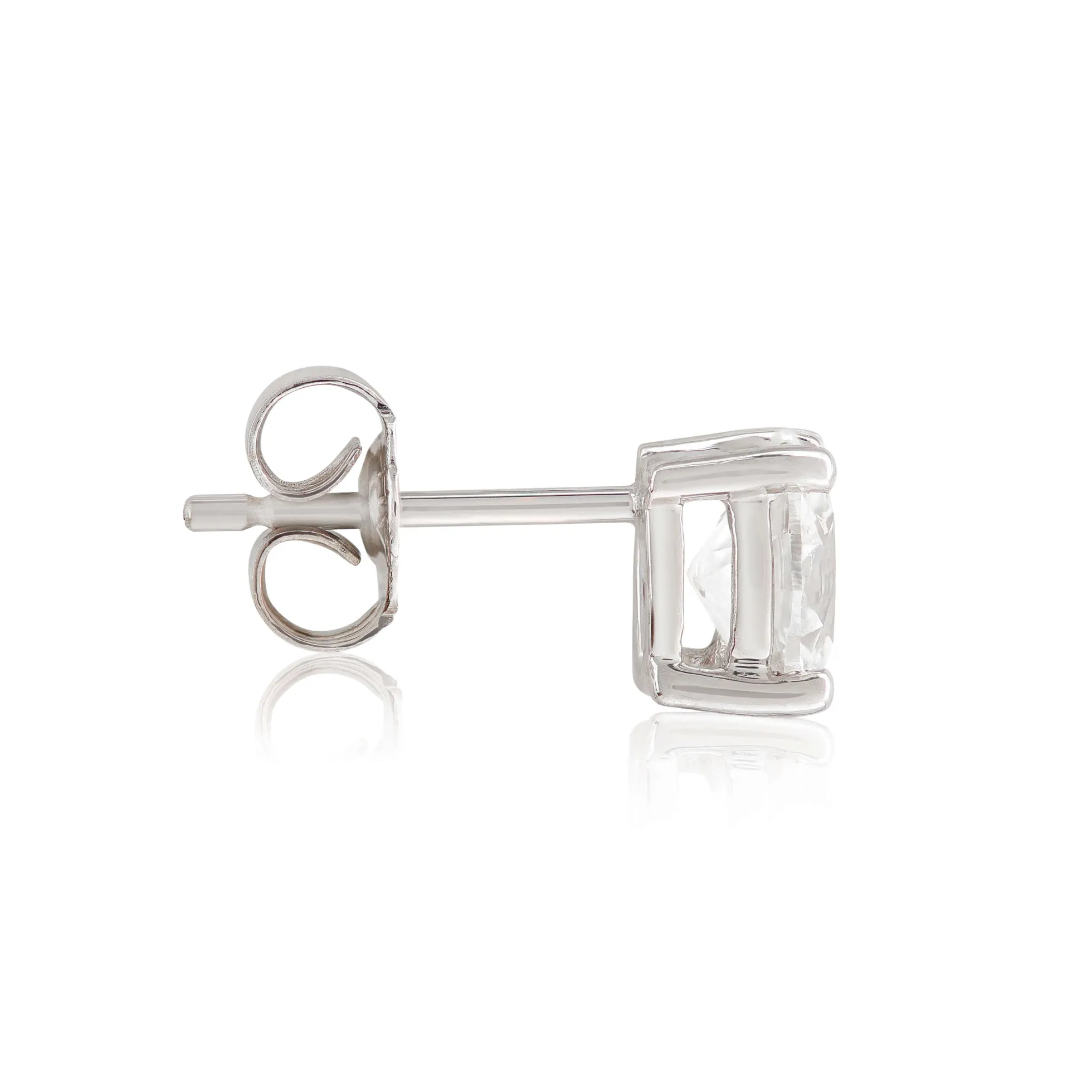 Oval Diamond Studs, 1 Carat Total Weight, 14K, White Gold