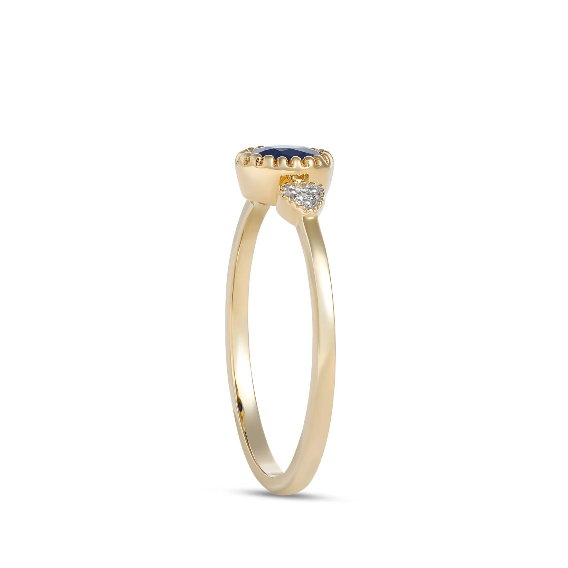 Oval Sapphire Ring, 14K Yellow Gold