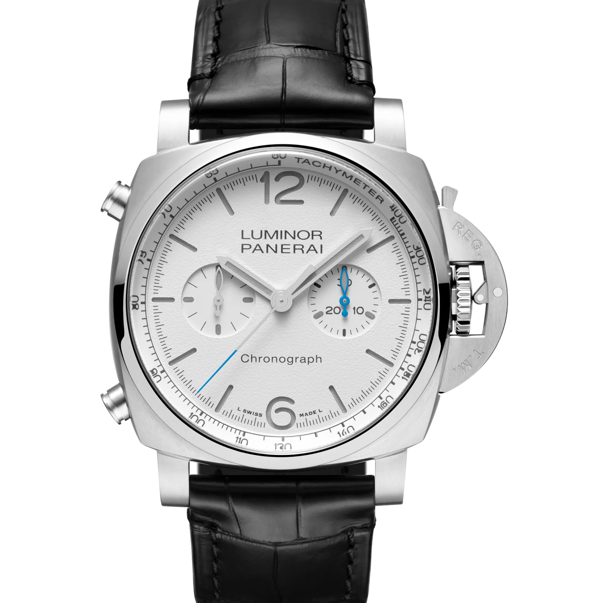 Panerai Luminor Chrono White Dial Watch, 44mm