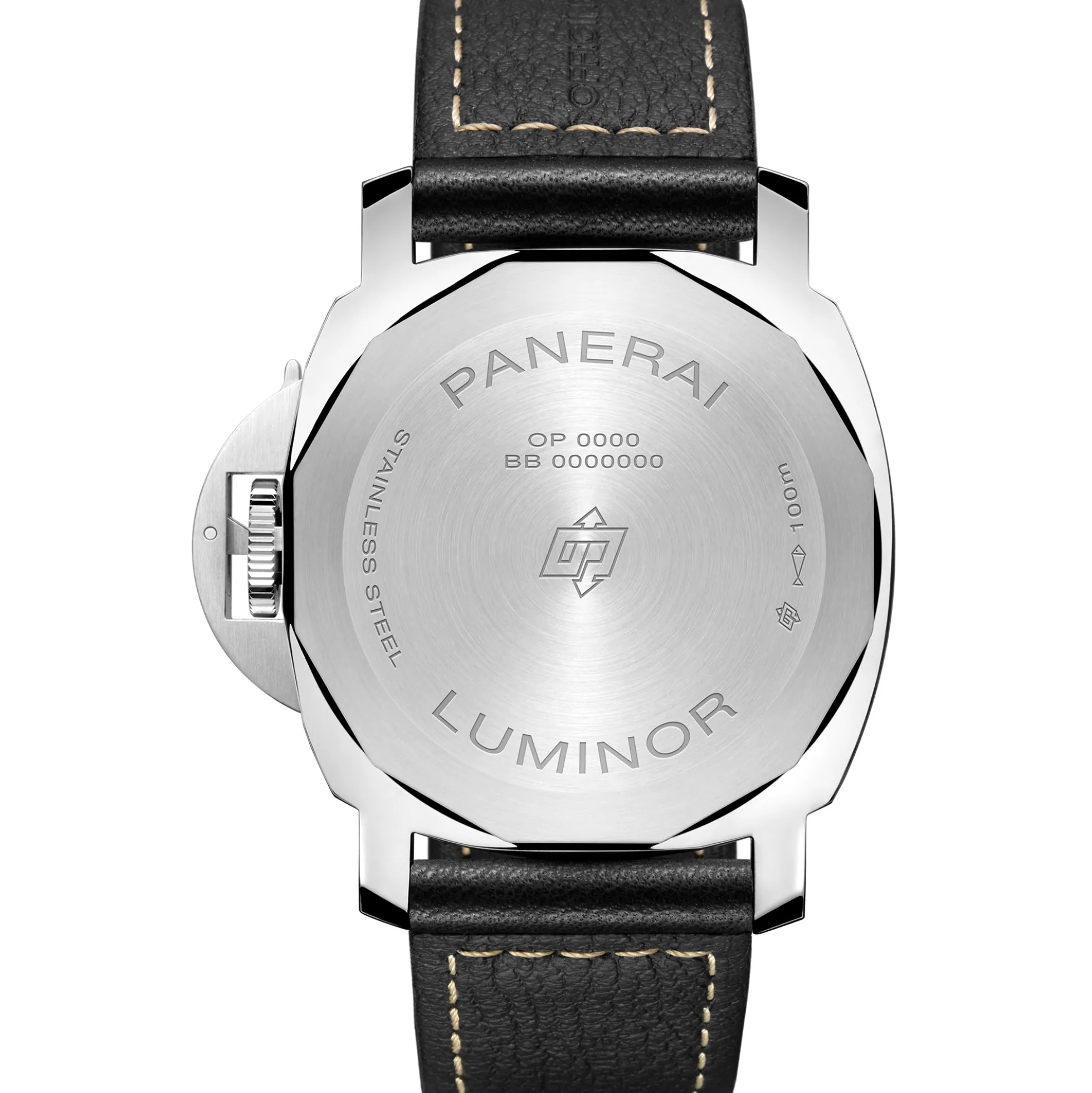 Panerai Luminor Logo Black Dial Watch, 44mm