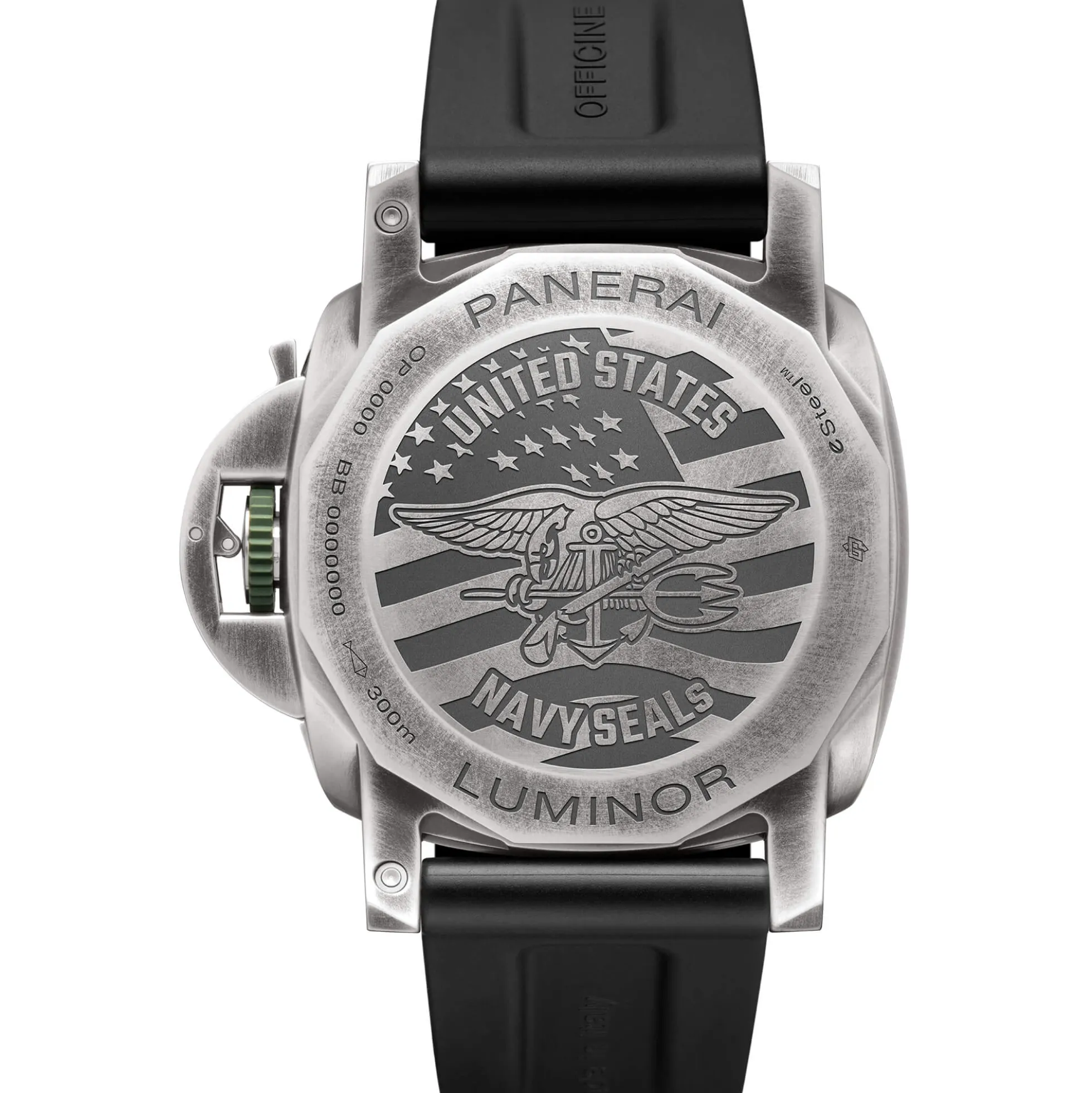 Panerai Luminor Marina Navy Seals Watch Anthracite Dial Black Rubber Strap, 44mm