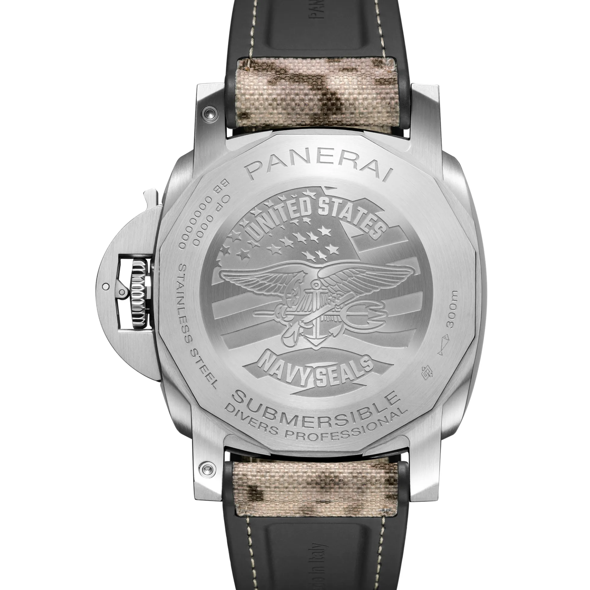 Panerai Submersible QuarantaQuattro Navy SEALs Black Dial Watch, 44mm