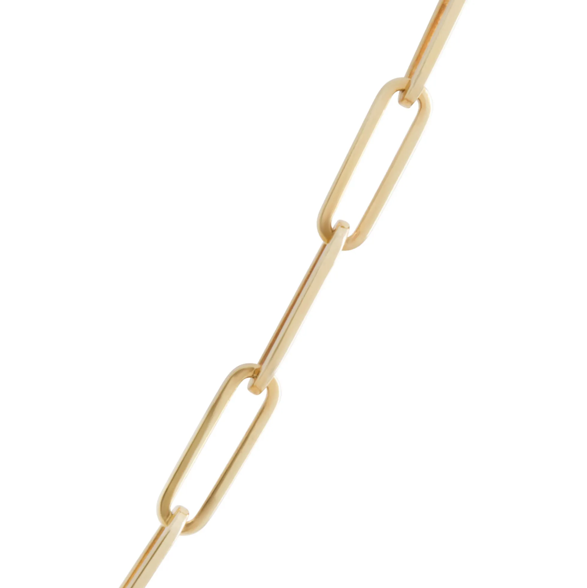 Paperclip Chain Necklace 14K, 24"
