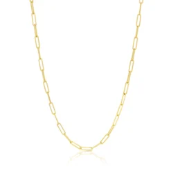 Paperclip Chain Necklace 14K, 18