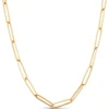 Paperclip Chain Necklace 14K, 18"