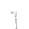 Pave Diamond Dangle Earrings, ¾ Total Carat Weight, 14K White Gold