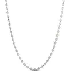 Pear Shaped Diamond Necklace, 2 ½ Total Carat Weight, 14K White Gold