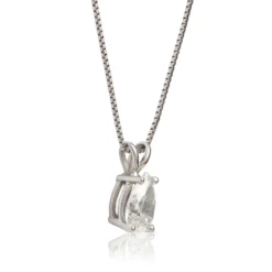Pear Shaped Diamond Pendant, ½ Carat Total Weight, 14K White Gold