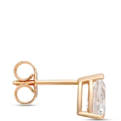 Pear Shaped Diamond Studs, 1 Carat Total Weight, 14K Yellow Gold