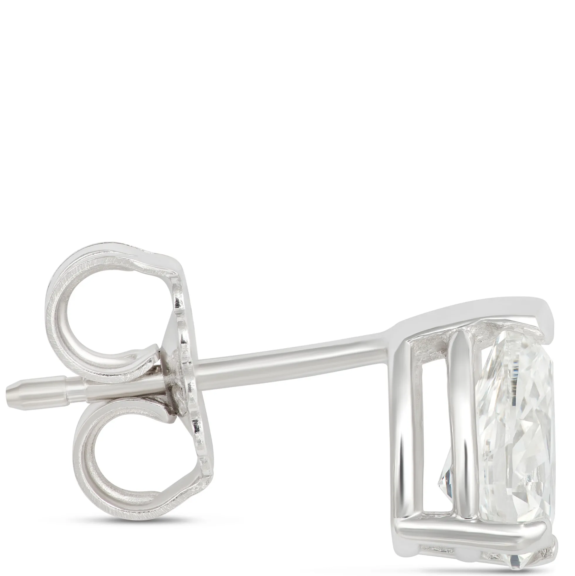 Pear Shaped Diamond Studs, 1 Carat Total Weight, in 14K White Gold