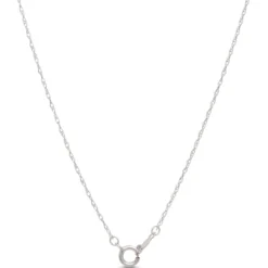Pear Shaped Pendant with Round Diamonds, ⅓ Total Carat Weight, 14K White Gold