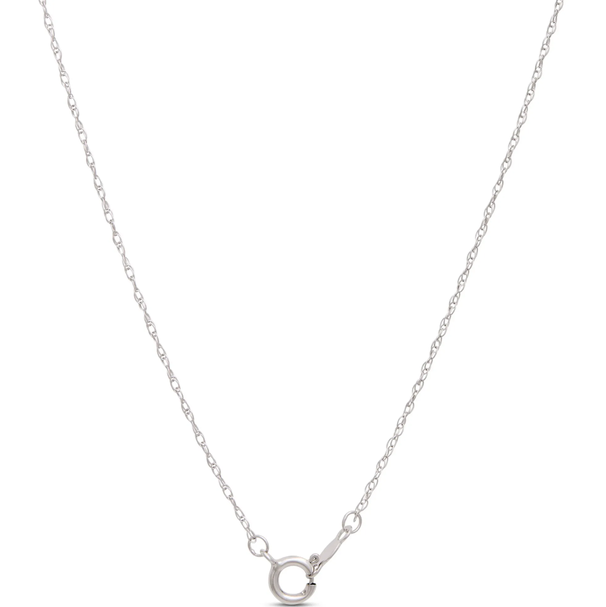 Pear Shaped Pendant with Round Diamonds, ⅓ Total Carat Weight, 14K White Gold