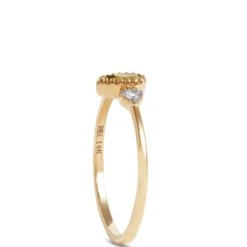 Pear Shaped Peridot and Diamond Ring, 14K Yellow Gold