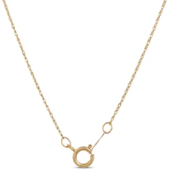Peridot Pendant Necklace, 0.07 Carat Weight, 14K Yellow Gold