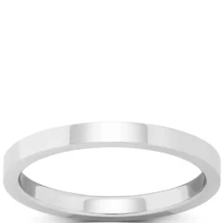 Polished Pipe Comfort Fit 2mm Band in Platinum