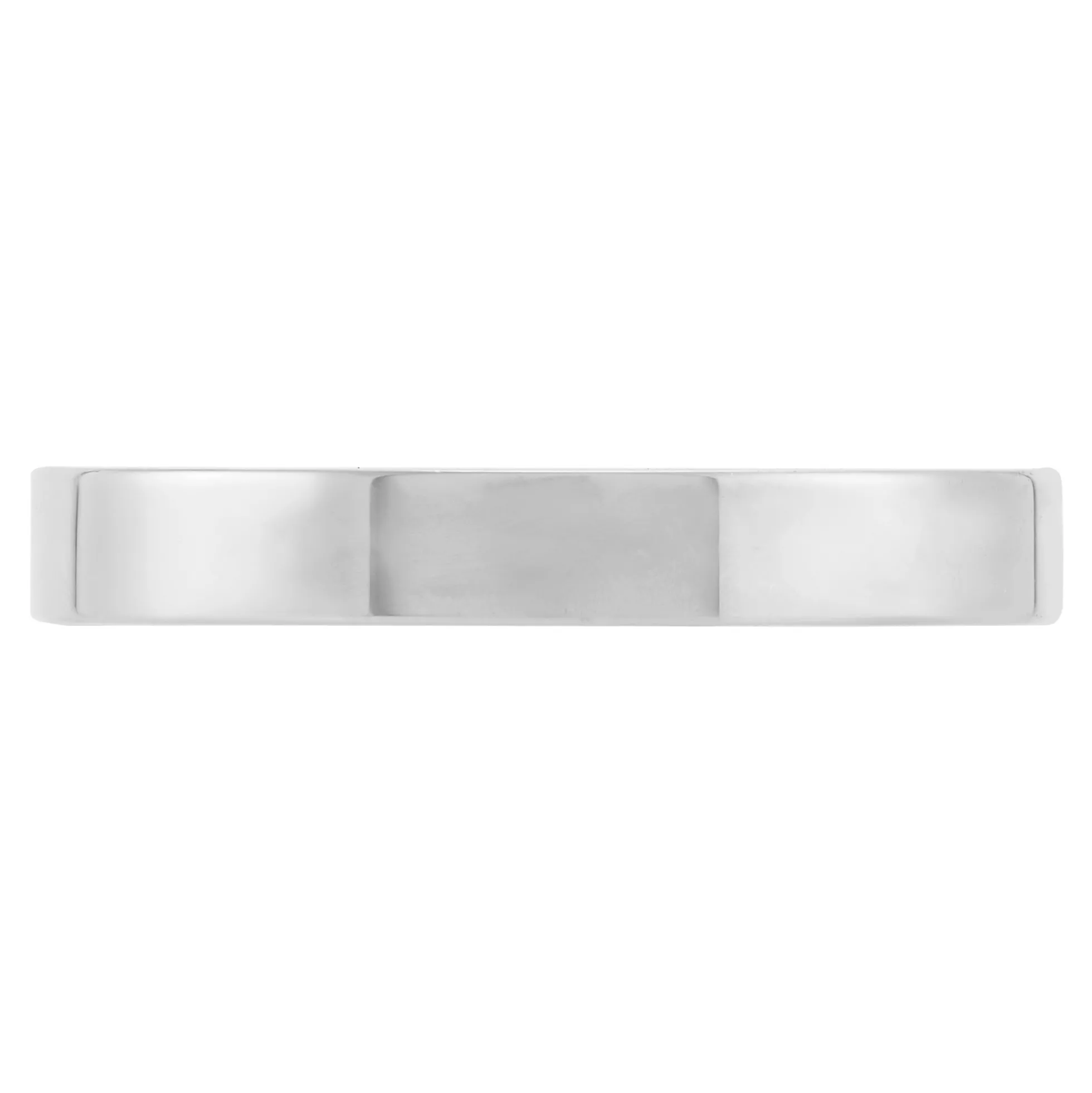 Polished Pipe Comfort Fit 3mm Band in Platinum