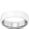 Polished Rounded Comfort Fit 6mm Band in Platinum