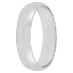 Polished Rounded 5mm Band in Platinum