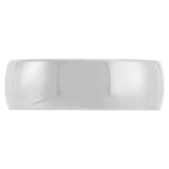 Polished Rounded 7mm Band in Platinum