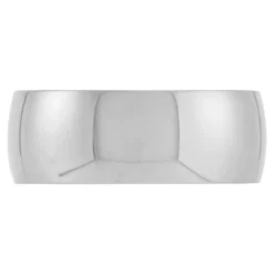Polished Rounded 8mm Band in Platinum